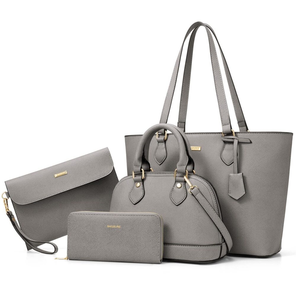 5379 4PCS Fashion Handbags Purses Wallet Shoulder Bags Casual Tote Bag